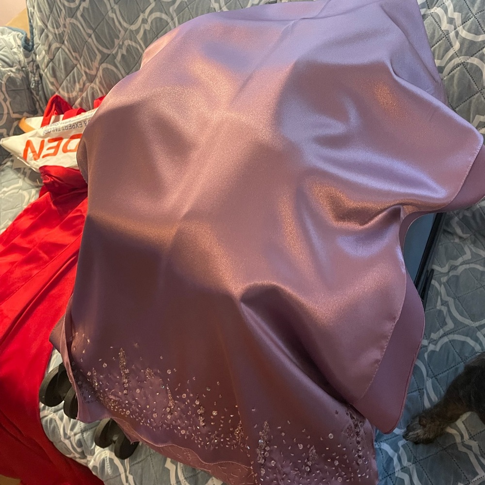 Purple silk shawl